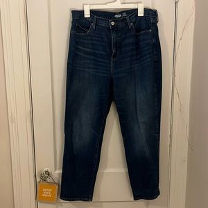 Dark wash Extra High Rise Straight Jean